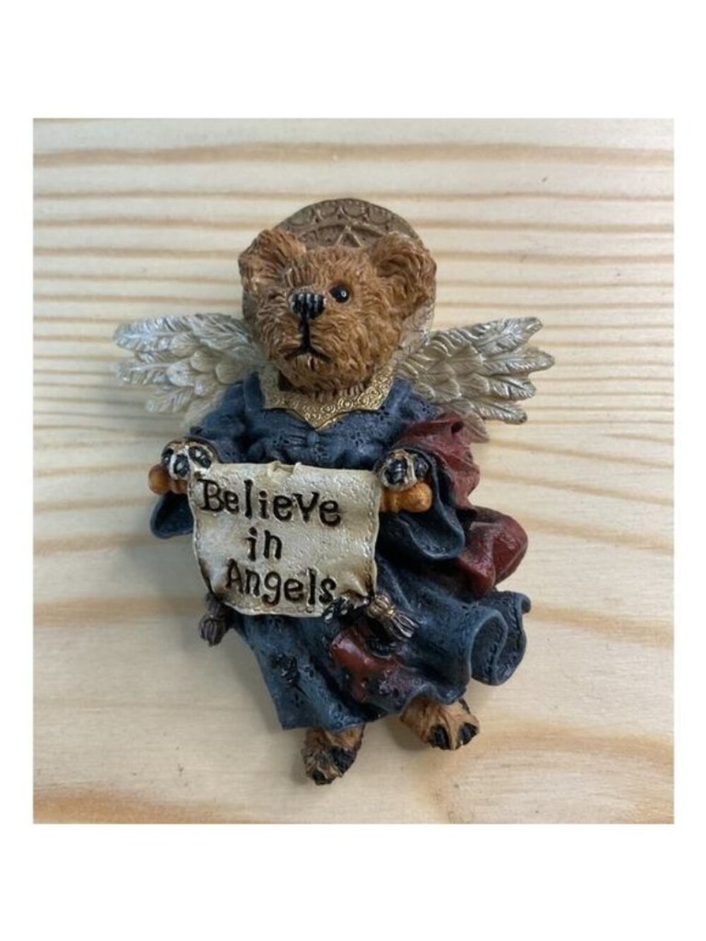 Vintage Boyds Bears Stella Believe In Angels Resin Brooch Pin Bearwear 1995